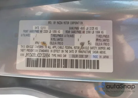 2012 Mazda Mazda5 Sport from USA, damaged, VIN JM1CW2BLXC0132864